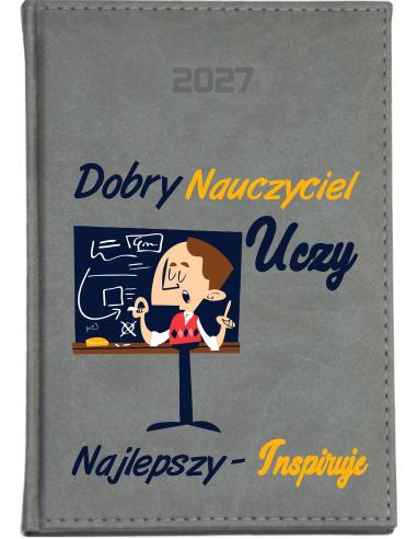 KALENDARZ A5 2027 KSIAŻKOWY dzienny z nadrukiem prezent DLA NAUCZYCIELA