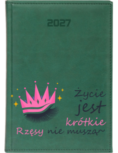 KALENDARZ A5 2027 DZIENNY z nadrukiem DLA STYLISTKI RZĘS duży wybór wzorów