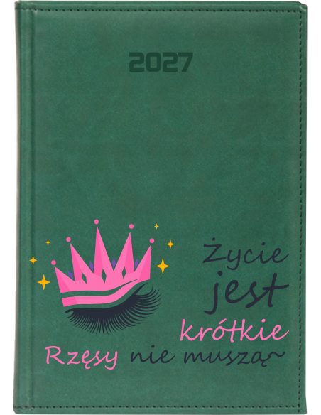 KALENDARZ A5 2027 DZIENNY z nadrukiem DLA STYLISTKI RZĘS duży wybór wzorów