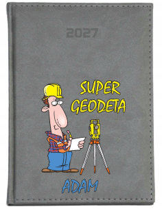 KALENDARZ książkowy A5 2027 dzienny z nadrukiem terminarz DLA GEODETY