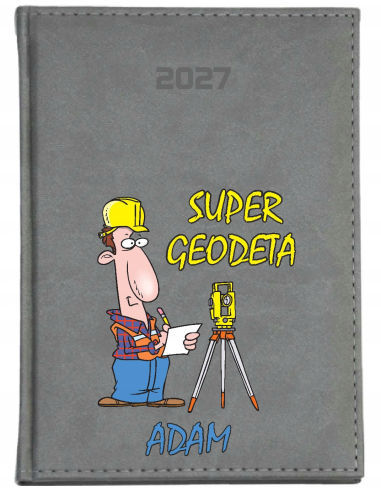 KALENDARZ książkowy A5 2027 dzienny z nadrukiem terminarz DLA GEODETY
