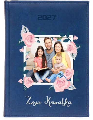 KALENDARZ A5 2027 dzienny planer nadruk z twoim zdjęciem napisem imieniem