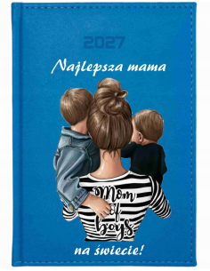 KALENDARZ A5 2027 dzienny z nadrukiem NAJLEPSZA MAMA NA ŚWIECIE + IMIĘ