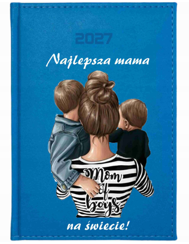 KALENDARZ A5 2027 dzienny z nadrukiem NAJLEPSZA MAMA NA ŚWIECIE + IMIĘ
