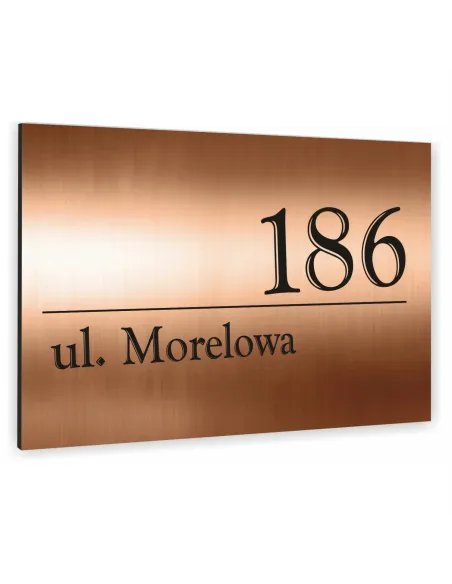 Tabliczka Adresowa Numer Domu Szyld Aluminium Miedziany