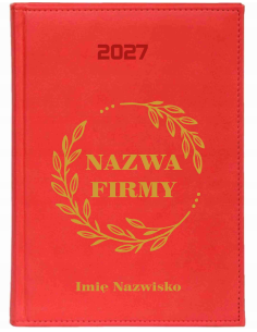 KALENDARZ A5 2027 DZIENNY z nadrukiem nazwa firmy imię nazwisko logo