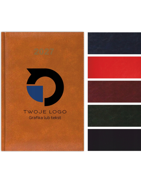 KALENDARZ A5 2027 TYGODNNIOWY z nadrukiem TWOJE LOGO 10 sztuk firmowy