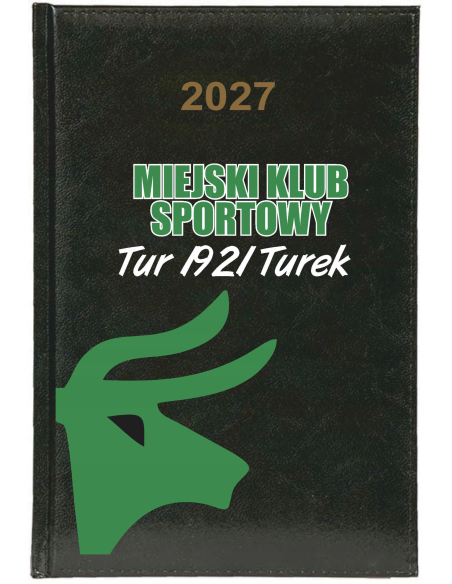 KALENDARZ A5 2027 TYGODNNIOWY z nadrukiem uv KLUB SPORTOWY piłkarski