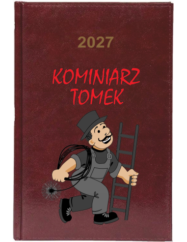KALENDARZ A5 2027 TYGODNNIOWY z nadrukiem DLA KOMINIARZA różne wzory