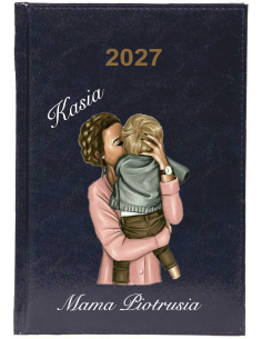 KALENDARZ A5 2027 TYGODNNIOWY dla mamy z nadrukiem uv imieniem prezent