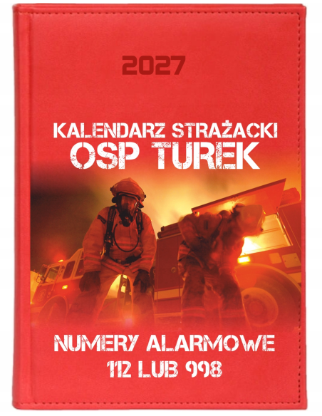 KALENDARZ A4 2027 dzienny książkowy dla instytucji OSP straż pożarna