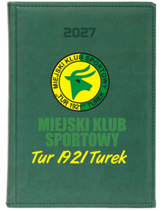 KALENDARZ A6 2027 TYGODNNIOWY dla klubu sportowego z logo napisem grafiką