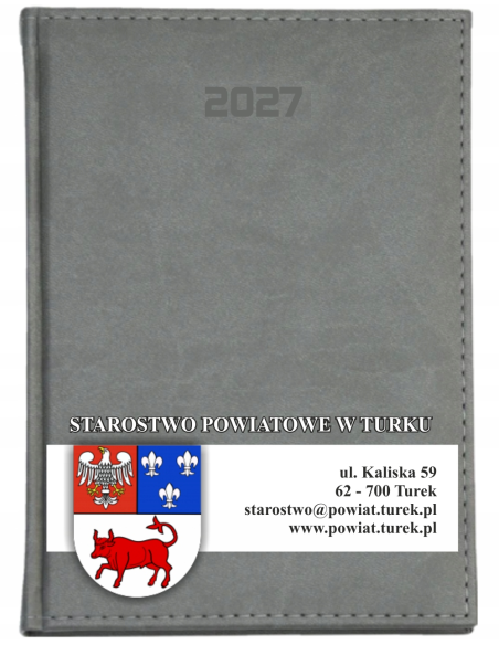 KALENDARZ A6 2027 TYGODNNIOWY książkowy dla instytucji starostwo powiatowe