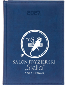 KALENDARZ A6 2027 TYGODNNIOWY książkowy dla fryzjerki salon fryzjerski