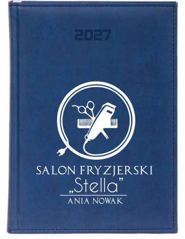 KALENDARZ A6 2027 TYGODNNIOWY książkowy dla fryzjerki salon fryzjerski