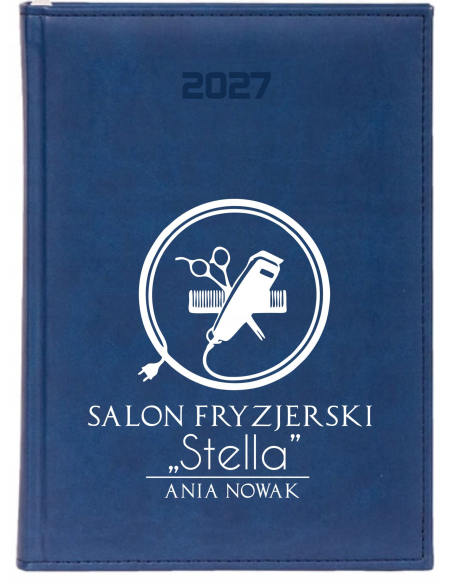 KALENDARZ A6 2027 TYGODNNIOWY książkowy dla fryzjerki salon fryzjerski