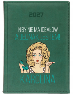 KALENDARZ A6 2027 TYGODNNIOWY książkowy prezent z imieniem dla niej