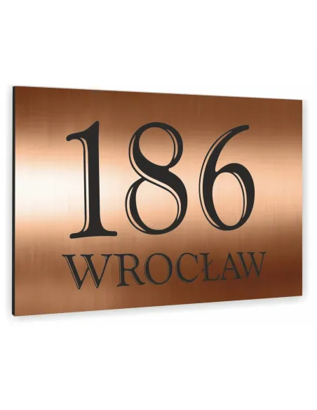 Tabliczka 20x30cm Numer Budynek Dom Aluminium Miedziana
