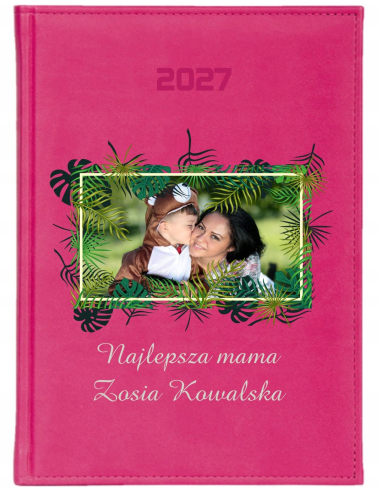 KALENDARZ A6 2027 TYGODNNIOWY planer z nadrukiem napisem i twoim zdjęciem