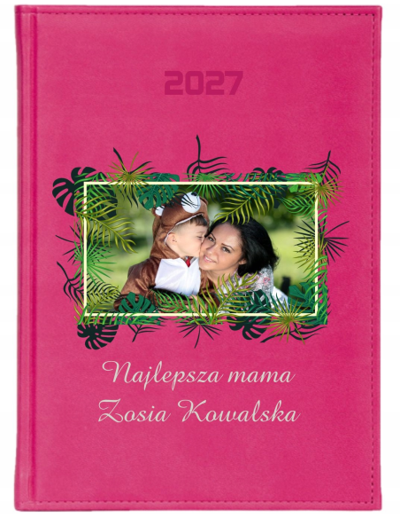 KALENDARZ A6 2027 TYGODNNIOWY planer z nadrukiem napisem i twoim zdjęciem