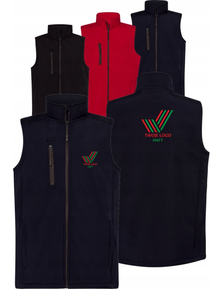 Kamizelka softshell męska TWÓJ HAFT LOGO NAPIS firmowa reklamowa