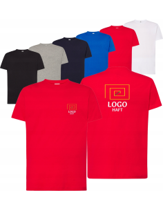męska KOSZULKA SLIM FIT własny HAFT TWOJE LOGO NAPIS firmowa reklamowa 5szt