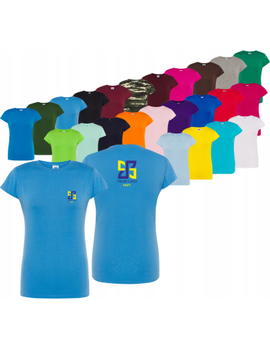 damska KOSZULKA T-shirt HAFT TWOJE LOGO NAPIS firmowa reklamowa 5 szt