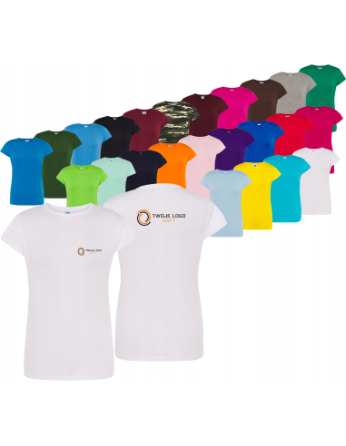 damska KOSZULKA T-shirt HAFT TWOJE LOGO NAPIS firmowa reklamowa 10 szt
