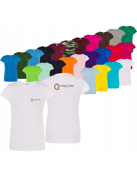 damska KOSZULKA T-shirt HAFT TWOJE LOGO NAPIS firmowa reklamowa 10 szt