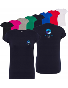 damska KOSZULKA T-shirt WŁASNY HAFT TWOJE LOGO firmowa reklamowa 10 szt