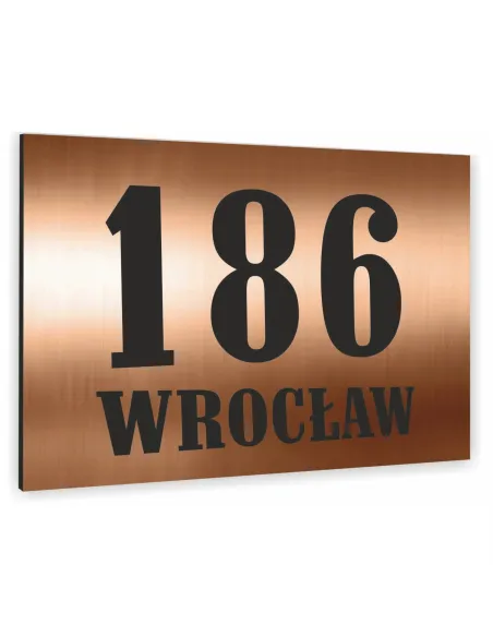Tabliczka Tablica Adresowa Aluminiowa Miedziana 20x30 cm