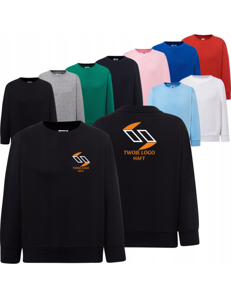 BLUZA dziecięca dresowa TWÓJ HAFT LOGO NAPIS firmowa reklamowa 10 sztuk