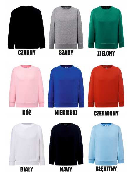 BLUZA dziecięca dresowa TWÓJ HAFT LOGO NAPIS firmowa reklamowa 20 sztuk