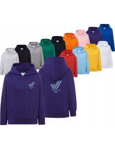 BLUZA dziecięca unisex dresowa HAFT LOGO NAPIS GRAFIKA reklamowa 5szt