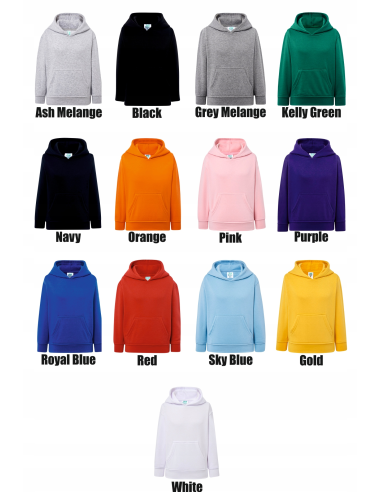 BLUZA dziecięca unisex dresowa HAFT LOGO NAPIS GRAFIKA reklamowa 5szt