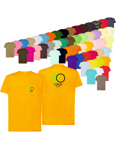 KOSZULKA T-SHIRT DOWOLNY HAFT firmowa reklamowa LOGO tekst grafika 20 szt