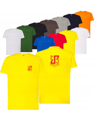 męska KOSZULKA T-SHIRT DOWOLNY HAFT firmowa reklamowa LOGO tekst grafika