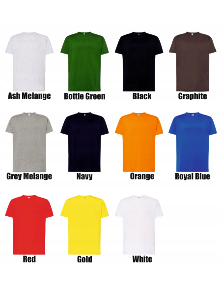 męska KOSZULKA T-SHIRT DOWOLNY HAFT firmowa reklamowa LOGO tekst grafika