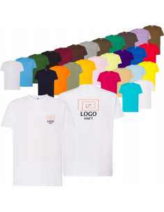 męska KOSZULKA T-SHIRT z HAFTEM firmowa reklamowa LOGO napis grafika 5 szt
