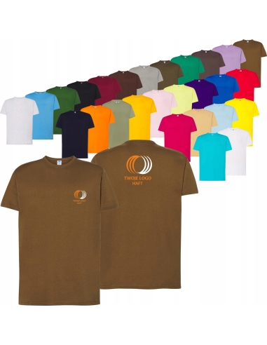 męska KOSZULKA T-SHIRT z własnym HAFTEM LOGO firmowa reklamowa 20 szt