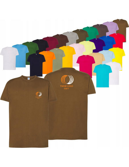męska KOSZULKA T-SHIRT z własnym HAFTEM LOGO firmowa reklamowa 20 szt