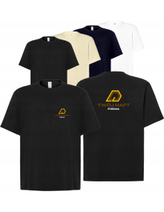 męska KOSZULKA oversize T-SHIRT z własnym HAFTEM LOGO firmowa reklamowa