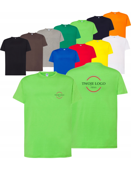 męska KOSZULKA bawełniana T-SHIRT własny HAFT LOGO firmowa reklamowa