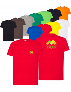 męska KOSZULKA bawełniana T-SHIRT własny HAFT LOGO firmowa reklamowa 20 szt