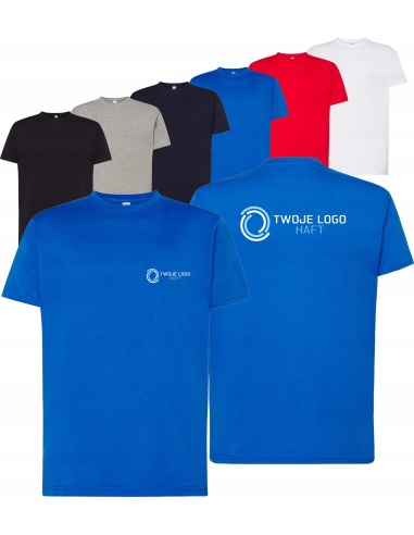 męska KOSZULKA T-SHIRT własny HAFT LOGO NAPIS firmowa reklamowa