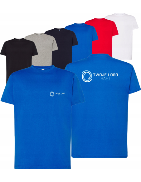męska KOSZULKA T-SHIRT własny HAFT LOGO NAPIS firmowa reklamowa