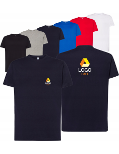 męska KOSZULKA T-SHIRT własny HAFT LOGO NAPIS firmowa reklamowa 5 sztuk