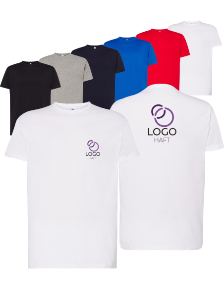 męska KOSZULKA T-SHIRT własny HAFT LOGO NAPIS firmowa reklamowa 10 sztuk