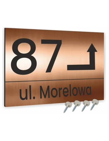 Tabliczka 30x40cm Tablica Numerem Domu Adresowa Miedziana