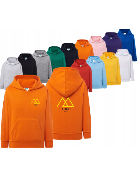 BLUZA dziecięca unisex dresowa HAFT LOGO NAPIS GRAFIKA reklamowa 10 szt